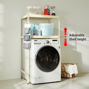 Estantería de metal y acero para lavadora, estantería de almacenamiento para baño, ahorro sobre el inodoro, sin tornillos - Product Image 3