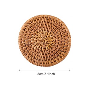 Set of <b>Rattan</b> <b>Placemats</b> Coaster in Vietnam for Table Decoration Vietnam Supplier Hot Wholesale Natural Hand Woven Round - Product Image 4