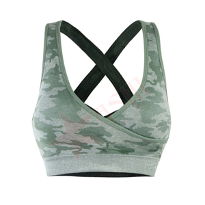 Soutien-gorge de fitness à séchage rapide sans couture au design personnalisé pour femmes vêtements de sport respirants pour yoga avec doublure en spandex grande taille en gros - Product Image 1