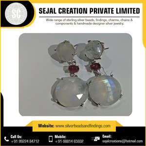 Wholesale Wholesale Design Round Shape 925 <b>Sterling</b> <b>Silver</b> Gemstone <b>Earring</b> FROM INDIAN SELLER and SUPPLIER - Product Image 5