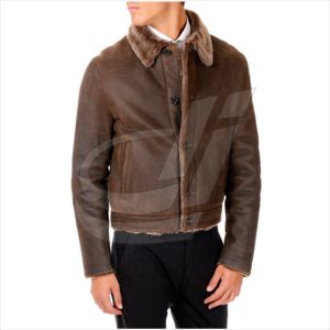 แจ็กเก็ตขนสัตว์ขนแกะสำหรับผู้ชาย,เสื้อโค้ทขนแกะแฟชั่นขายส่งสำหรับฤดูหนาว - Product Image 1