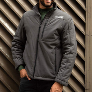 Veste à fermeture éclair en toile pour hommes avec col montant Service d'hiver OEM Veste à fermeture éclair personnalisable au design uni - Product Image 4