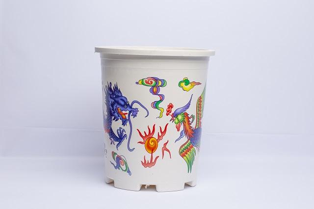 White pots have printed