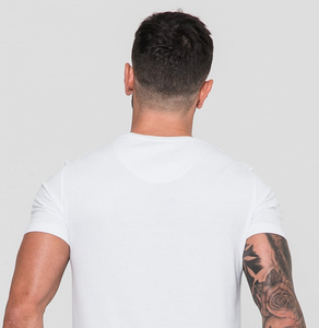 Otoño verano manga corta pulóver camiseta personalizada blanco puro algodón y poliéster fábrica al por mayor - Product Image 5