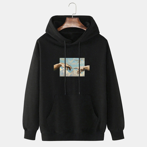 Good High Best 2025 Vintage Men Hoodie Manufacturer Clothing Customize Pattern <b>Label</b> Blank Full Sweatshirt Hoodies - Product Image 5