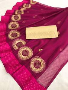 Tenue de fête en mousseline de soie, nouvel accessoire décontracté, Look traditionnel indienne, tissu imprimé, vente en gros, plage, raie - Product Image 6