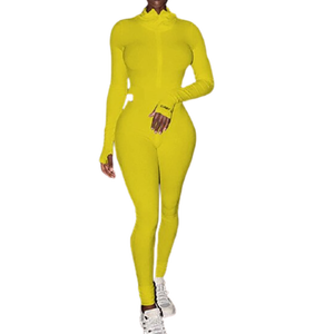 Ropa deportiva de Invierno para mujer, conjunto de monos de 2 piezas con cremallera, chándal de diseñador, Mono para correr, 2021 - Product Image 1