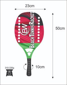 Raquettes de beach tennis personnalisées en carbone et fibre de verre, avec vos logos et combinaisons de couleurs, 320-340g, 50cm - Product Image 1