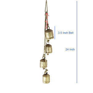 Guirlande de cloche de vache rustique en fer forgé chaîne de carillon de vent en métal pour la décoration de jardin, la suspension extérieure et la décoration de la maison en gros - Product Image 2