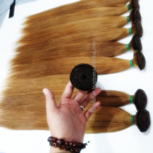 Usine En Gros 100% Vierge Remy Russe Extensions Cuticule Aligné En Vrac Grade AAAAAA Naturel Soyeux Vague Droite pour Tressage - Product Image 2