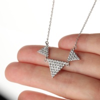 Bijoux en argent design personnalisé collier en argent sterling 925 chaîne cz collier femmes collier en argent mariage ensemble de bijoux de mariée