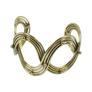 Factory Brass Metal Design <b>Handcuff</b> With Shiny Finishing Design Bracelet Best for Wedding and Parties Women Jewelry Good Design - Product Image 1