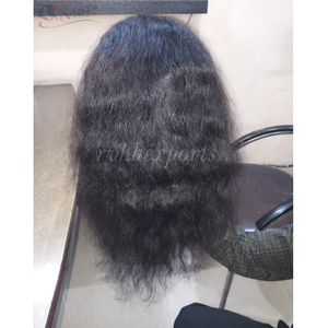 Perruque 5x5 à double trame, densité 180%, cheveux vierges indiens, ondulation naturelle Remy, pour femmes noires - Product Image 1