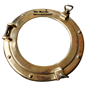 กระจกลายเรือทองเหลืองวินเทจสำหรับตกแต่งบ้านและแต่งหน้าสำหรับเรือชายหาดบ้านหรือเรือ - Product Image 2