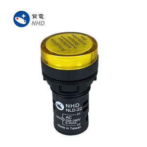 Luz indicadora de lámpara piloto LED de plástico amarillo, luz indicadora AC 220 ~ 240V IP66, tipo antiinterferencias - Product Image 3