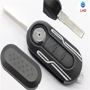 Keyyou — coque de clé télécommande à 3 boutons pour Fiat 500, couvercle de clé de voiture modifié pour véhicule