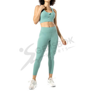 Sujetador deportivo con cremallera para mujer, ropa deportiva con estampado de logotipo personalizado para Fitness, de alto impacto, novedad de 2022 - Product Image 4