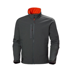 Chaqueta deportiva de concha suave para hombre para primavera otoño impermeable poliéster Spandex cuello alto fino colocación del logotipo frontal - Product Image 5