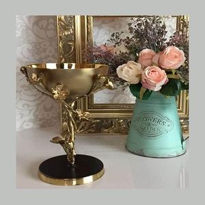 Ensemble complet de brûleur à bakhoor et encens en laiton pur, à usage religieux traditionnel, avec plateau parfumé à la lavande et au thé, et plateau à noix - Product Image 5