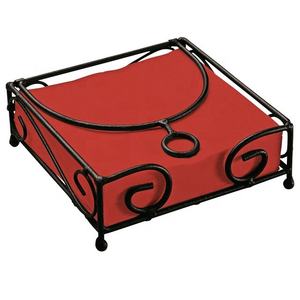 Porte-serviettes carré en métal noir fabriqué en inde, vente en gros, volume de haute qualité, conception personnalisée, utilisation au Restaurant, de mariage - Product Image 1