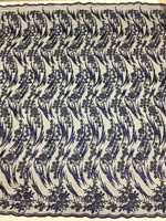 10 couleurs disponibles tissu de panneau de paillettes perlées Brod Autriche Net Saree