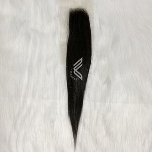 Cierre de encaje 2x6 con mechones, cierre 2x6 Cabello crudo de encaje HD en negro Disponible en gran cantidad - Product Image 1