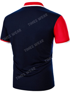 Camiseta de manga corta con logotipo personalizado, Polo bordado de cornamenta de color personalizado - Product Image 3