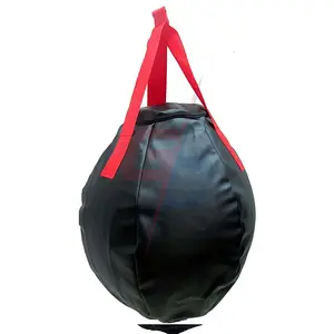 レザーレッキングボールアッパーカットボクシングパンチキックバッグ2フィートラウンドボクシングボクシングパンチバッグキックボクシング空手ジム使用すべてに最適