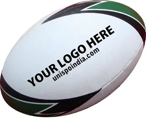 Inflatable rugby ball fully hand sewn fitted with bladder with long lasting grip for professional use