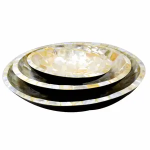 High quality Mother of pearl serving salad fruit bowls for