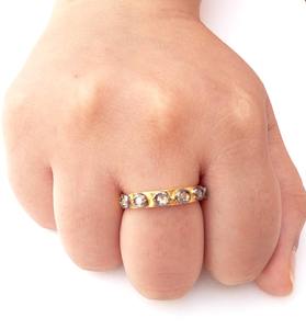 Handcrafted Sterling Silver 925 Gold Plated Natural & <b>Pure</b> Diamond Rings Bands - Product Image 4