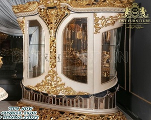 Muebles de Comedor de Lujo Estilo Real, Muebles de Comedor Elegantes con Tallado Dorado, Muebles de Comedor de Alta Gama con Tallado Pesado - Product Image 2
