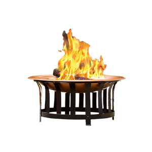 Brasero Redondo de Primera Calidad en Cobre con Soporte de Hierro para Uso en Interiores y Exteriores - Product Image 1