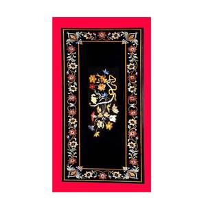 Haut de Table rectangulaire incrusté de marbre, 5 pièces, décoration pour la maison - Product Image 1