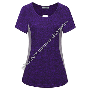 Pull respirant vêtements sport gymnastique entraînement sport à la mode femmes chemises de course - Product Image 4