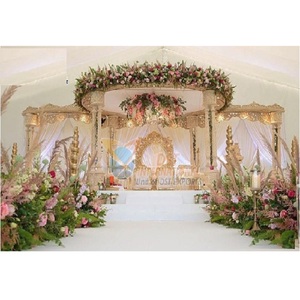 Mandap de madera para boda, accesorio de temática rústica, de madera tratada, de alta calidad - Product Image 1