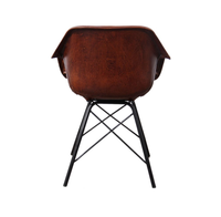 Chaise de salle à manger industrielle en métal véritable, style vintage, couleur naturelle/marron, AKKU ART AKM-030, pour restaurant, hôtel, cuisine et usage domestique
