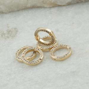 14K oro amarillo pavé diamante indio étnico Finding - Product Image 5