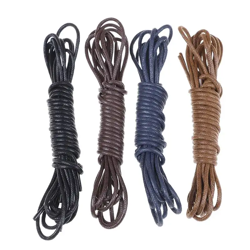 3mm round Waxed Cotton Shoe Laces Cotton Shoe Laces Waxed Round Thick Shoelaces