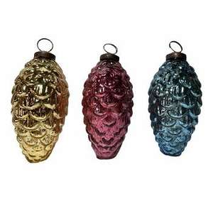 Juego de 3 bollos colgantes de cristal para Navidad, Juego de 3 bollos colgantes de cristal para Navidad - Product Image 6