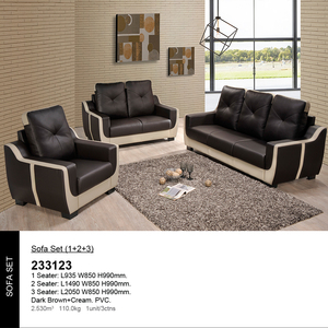 โซฟา3 + 2 + 1 JPS 233123ห้องนั่งเล่นเฟอร์นิเจอร์บ้านที่ทันสมัยผ้าหนังพีวีซีเบาะโซฟาเลานจ์มาเลเซีย - Product Image 1