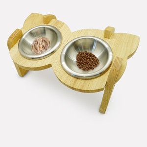 Gamelle en acier inoxydable 5830 pour animaux domestiques, bol d'alimentation pour chiens et chats, avec étagère illuminée - Product Image 3