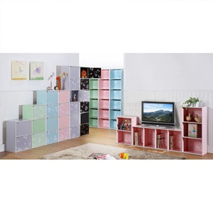 Living room 4-Tier Cabinet with 4-Door in Flower Pattern - Product Image 6