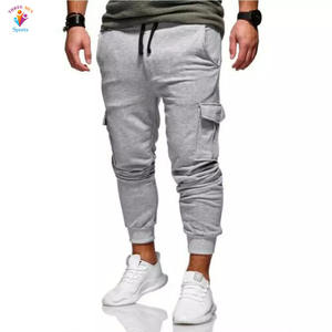 Pantalones jogger de estilo casual, mezcla de algodón y poliéster, estilo cargo con bolsillos, logotipo personalizado en los pantalones cargo. - Product Image 1
