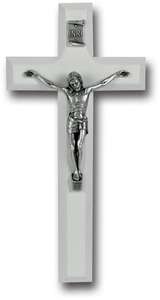 CRUCIFIX mural en ALUMINIUM rose suspendu, fournitures d'église - Product Image 3