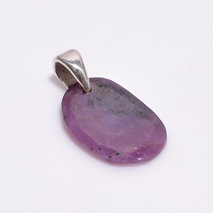 จี้ทับทิม1.8gm ทำด้วยมือเงินสเตอร์ลิงเครื่องประดับชาติพันธุ์สตรี0.9 \ "คอรันดัมทับทิมธรรมชาติ18x12x2มม. 1.8gm สเตอร์ลิง - Product Image 5