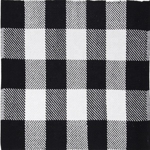 Geometric Checkered Cotton Hand-Woven Rug Welcome Mat Door Mat Modern Washable Reversible PET Friendly - Product Image 2