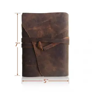 Buku catatan jurnal kulit Vintage Lembut Sampul kulit klasik buku catatan pesawat katun buatan tangan buku catatan perencana wisatawan buku harian