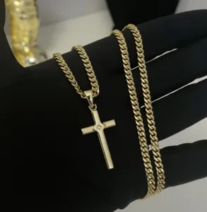 Cadena de oro real de 10k para pulsera, collar cubano de Miami, envío en EE. UU., Canadá, hecho en Italia