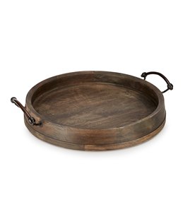 Bandeja redonda de bambú hecha a mano con mango de latón, tamaño personalizado para Hotel, restaurante, uso doméstico, servicio de comida decorativa, directamente de la India - Product Image 6